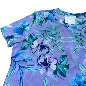 Johnny Was JADE Floral Micromesh Top